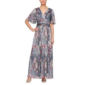 Gorgeous Glittering Floral A-Line Gown Size 12